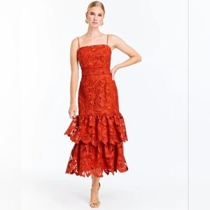 MESTIZA Vanessa Convertible Lace Midi Dress Msrp$595